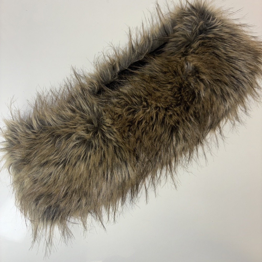 Nordstroms BP Women's Scarf Faux Fur Scarf Vtg‎ Y2K Mob wife Wrap One Size Brown